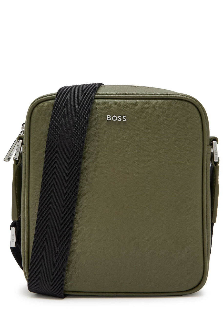 Boss Northon Logo Saffiano Leather Cross-body bag - Green - One Size