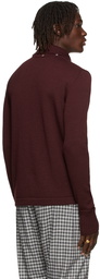 Jil Sander Burgundy Detachable Collar Sweater