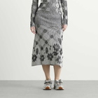 Paolina Russo Women's Illusion Knit Maxi Skirt in Black/White