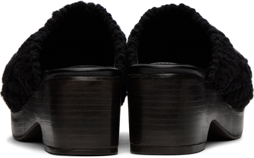 Recto Black Bohemian Clogs