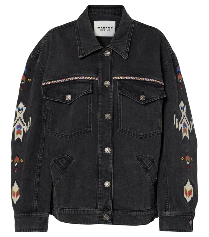 Photo: Marant Etoile Manona embroidered denim jacket