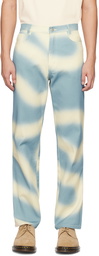 Double Rainbouu Blue Graphic Jeans