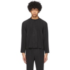 Homme Plisse Issey Miyake Grey Pleated Short Cardigan