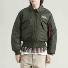 Alpha Industries Men's CWU-45 Heritage Bomber Jacket in Rep.Grey