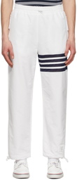 Thom Browne White 4-Bar Lounge Pants