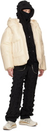 Juntae Kim Off-White Quilted Spiral Down Jacket
