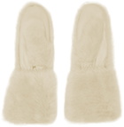 Jil Sander Off-White Shearling Mittens