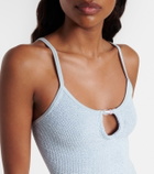 Hunza G Mia beaded cutout swimsuit