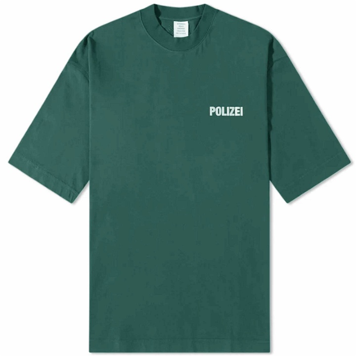 Photo: Vetements Men's Polizei T-Shirt in Police Green
