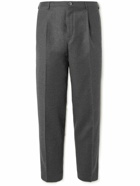 Incotex - Venezia 1951 Tapered Pleated Wool-Flannel Trousers - Gray