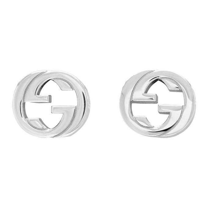 Gucci GG Silver Stud Earrings