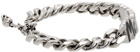 Alexander McQueen Silver Graffiti Logo Bracelet