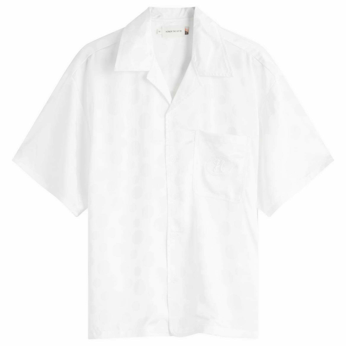 Honor the Gift Men's Polka Dot Vacation Shirt in White