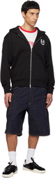 Kenzo Black Kenzo Paris 'Lunar New Year' Embroidered Zip Up Hoodie