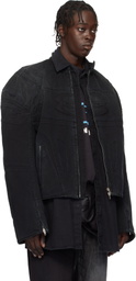 Balenciaga Black Racer Denim Jacket
