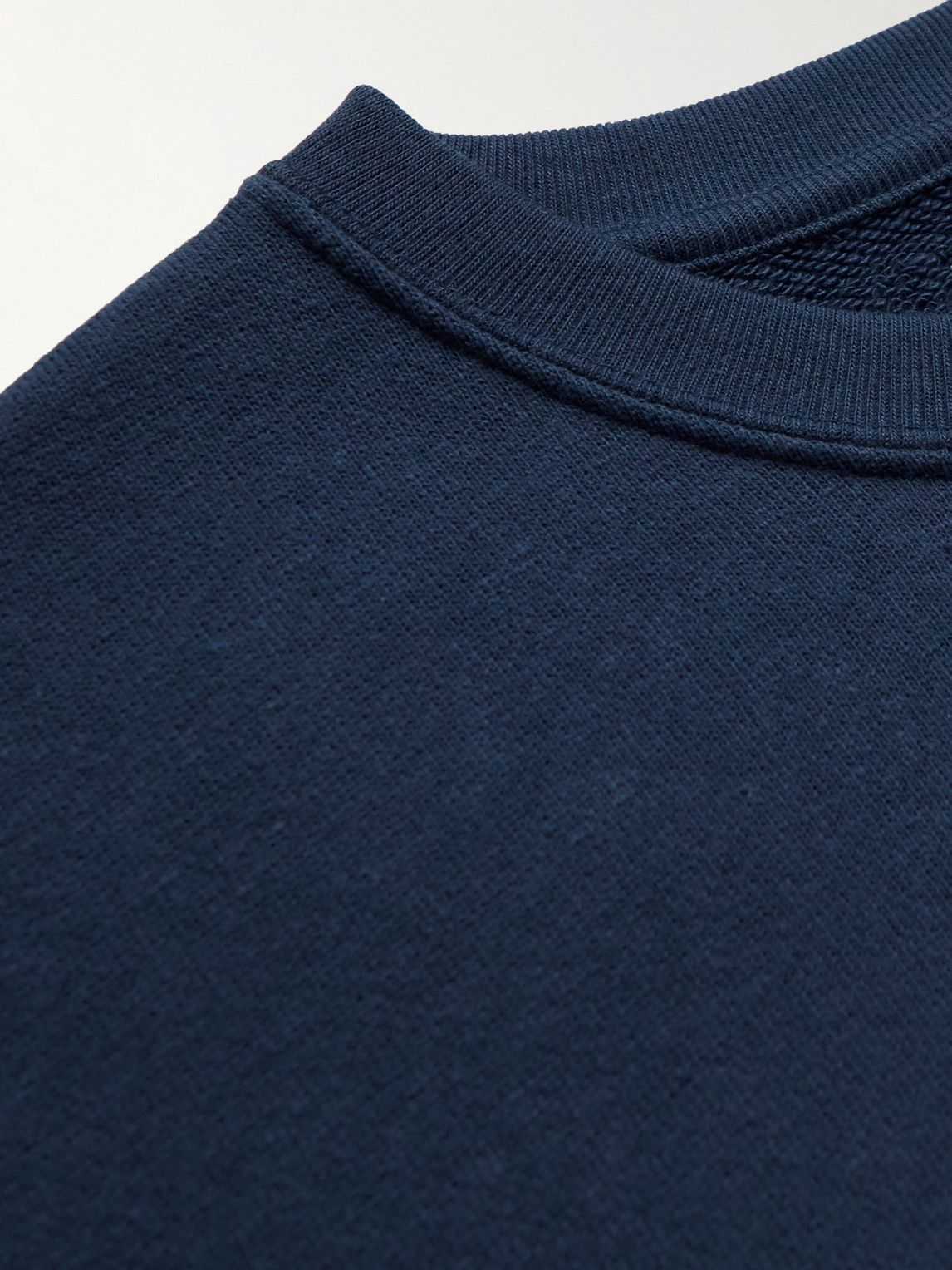 WTAPS - Academy Logo-Print Cotton-Blend Jersey Sweatshirt - Blue WTAPS