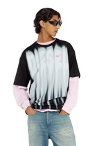 Diesel Cotton T-shirt with bold logo print - T-Shirts - Man -