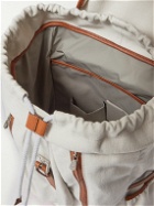 Brunello Cucinelli - Leather-Trimmed Canvas Backpack
