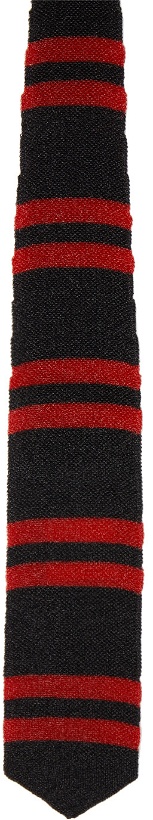Photo: Our Legacy Black & Red Knitted Frat Neck Tie