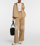 Loewe Anagram cotton and silk gabardine pants