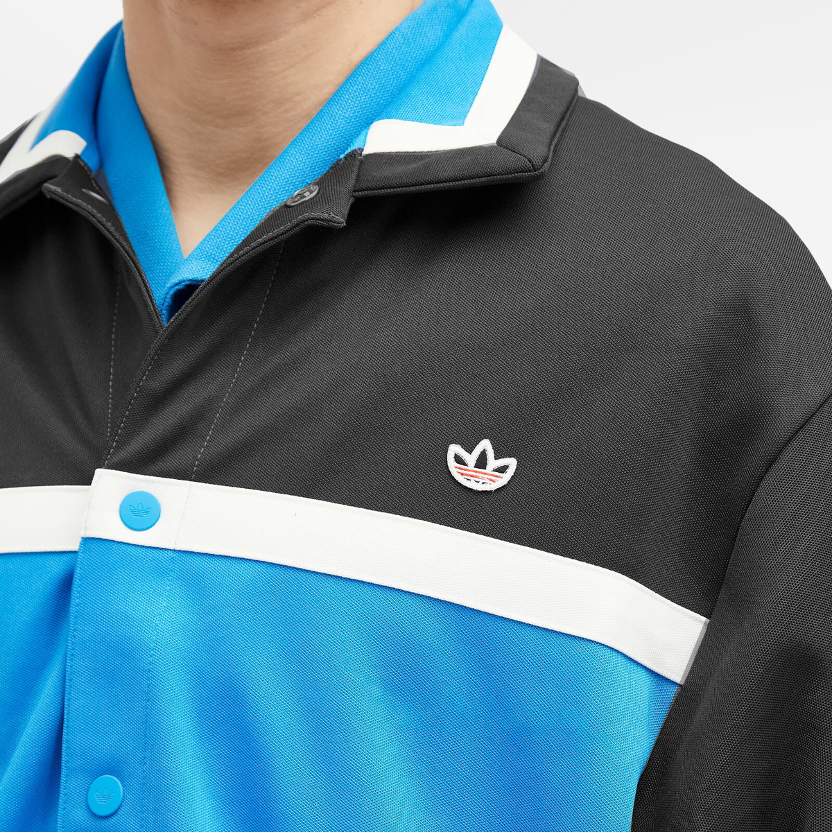 Adidas Men's x Clot Woven Jacket in Bright Blue adidas