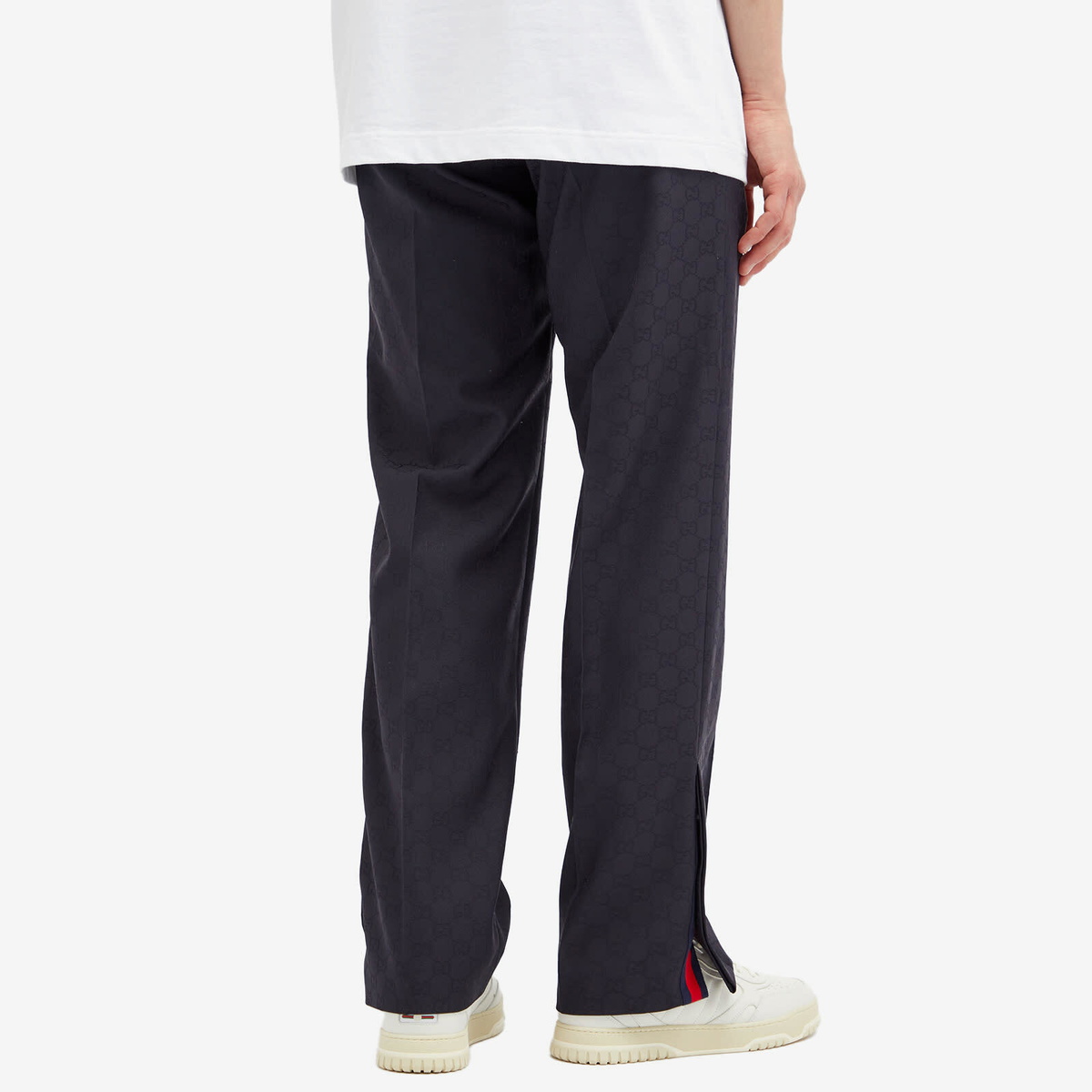 Gucci Men's Jacquard GG Trousers in Ink Gucci