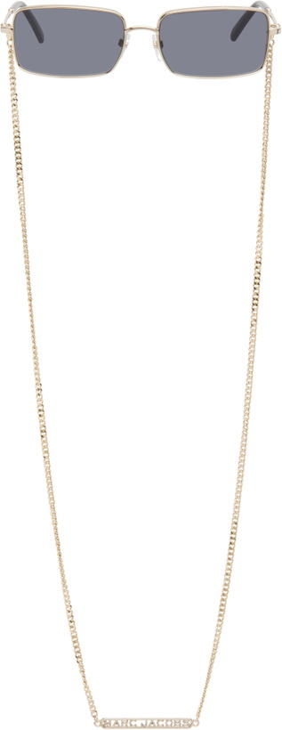 Photo: Marc Jacobs Gold Metal Logo Chain Sunglasses