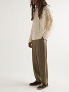 Maison Margiela - Distressed Cable-Knit Wool Sweater - Neutrals