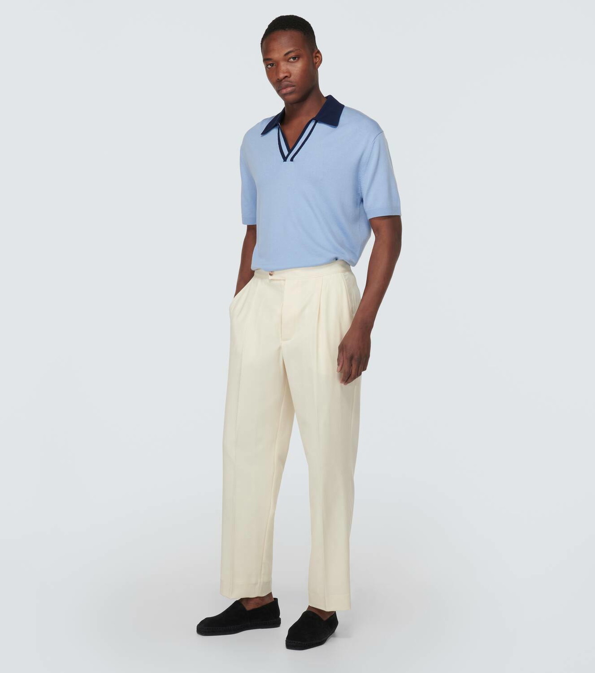 King & Tuckfield Wool polo shirt
