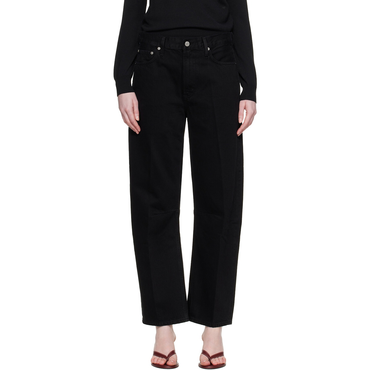 Citizens of Humanity Black Miro Long Relaxed Jeans