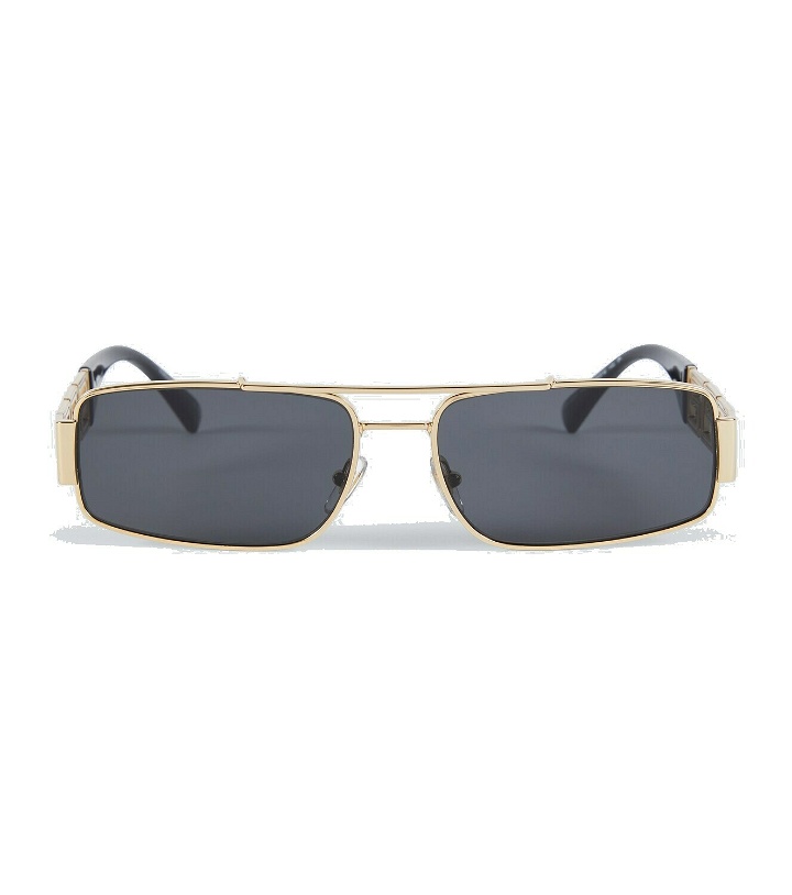 Photo: Versace Greca rectangular sunglasses