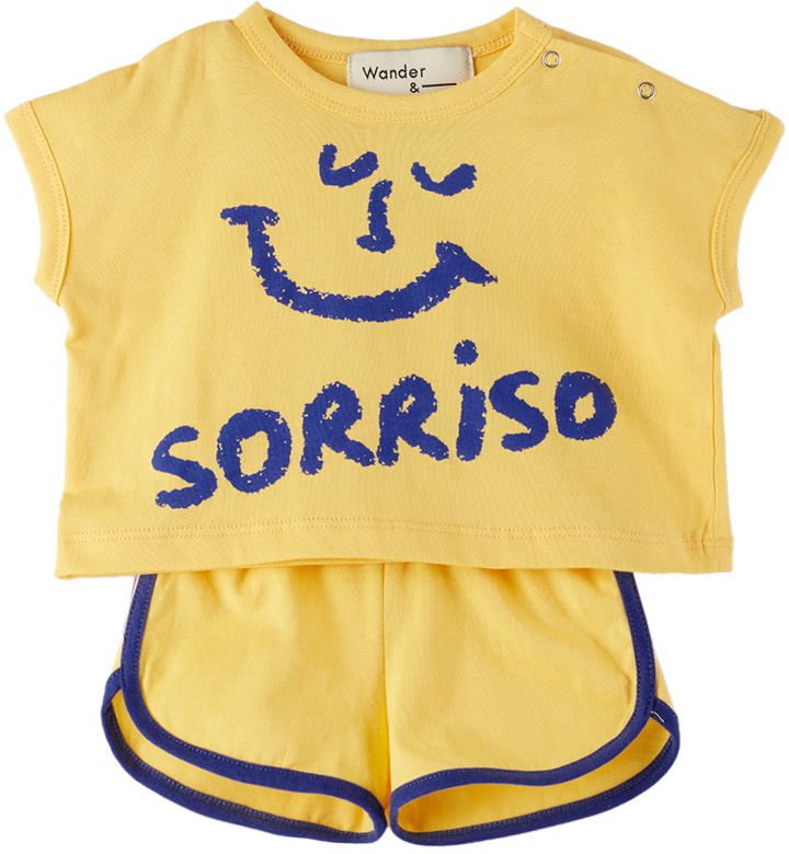 Photo: Wander & Wonder Baby Yellow 'Soriso' Tank Top & Shorts Set