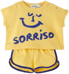 Wander & Wonder Baby Yellow 'Soriso' Tank Top & Shorts Set