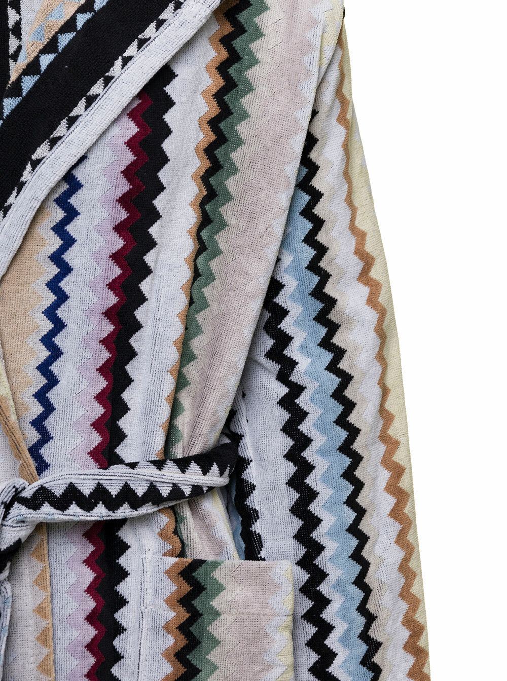 Missoni curt Multicolor Bathrobe With Zig Zag Motif In Cotton