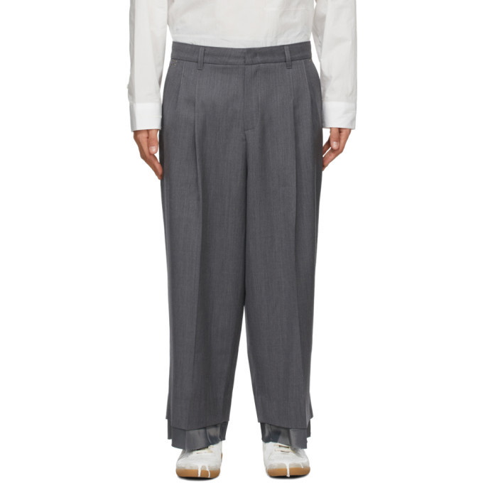 Photo: ADER error Grey Wool Layered Trousers
