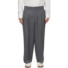 ADER error Grey Wool Layered Trousers