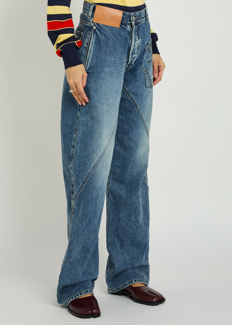 JW Anderson Twisted Straight-leg Jeans Denim