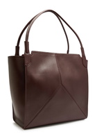 Victoria Beckham Victoria Panelled Smoothed Leather Tote - Burgundy - One Size