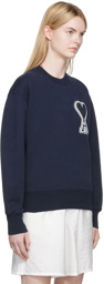 AMI Alexandre Mattiussi SSENSE Exclusive Navy Organic Cotton Sweatshirt