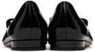 TOM FORD Black Leather & Gros Grain Audrey Ballerina Flats