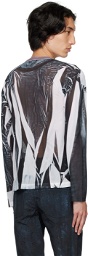 Kanghyuk Black & White Printed Long Sleeve T-Shirt
