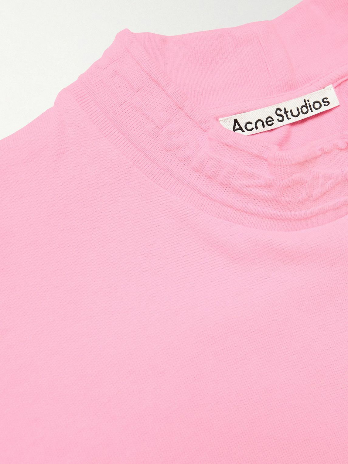 Acne Studios - Elco Chain Cotton-Jersey T-Shirt - Pink Acne Studios