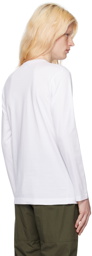 Comme des Garçons Shirt White Crewneck Long Sleeve T-Shirt