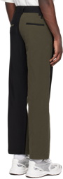 Feng Chen Wang Black & Khaki Paneled Trousers