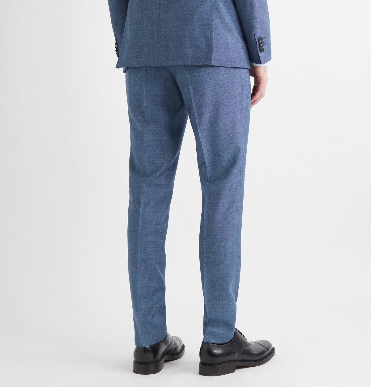 Hugo Boss - Genius Birdseye Virgin Wool Suit Trousers - Blue Hugo Boss