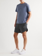 7 DAYS ACTIVE - Monday Wide-Leg Logo-Print Organic Cotton-Jersey Shorts - Black