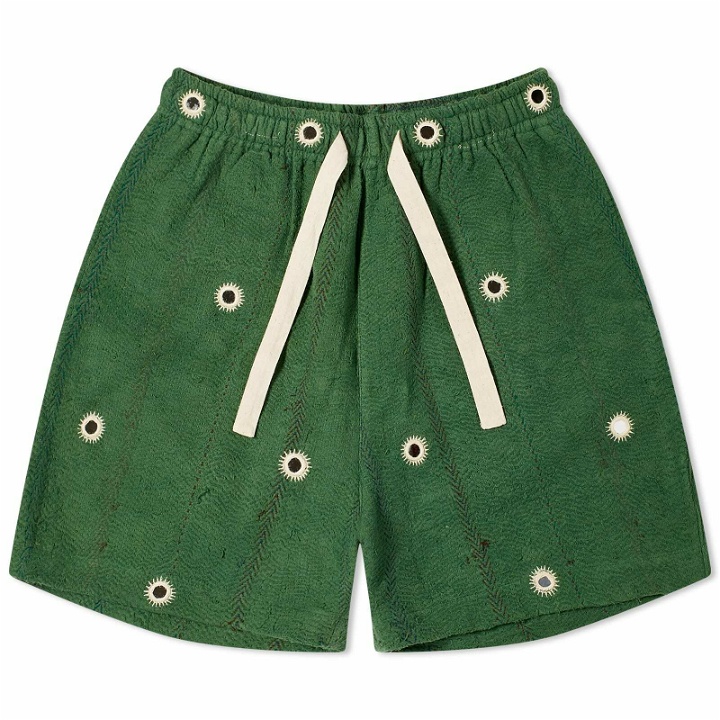 Photo: Kartik Research Men's Mirror Drawstring Shorts in Green