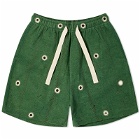 Kartik Research Men's Mirror Drawstring Shorts in Green