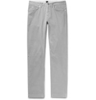 Hugo Boss - Light-Grey Slim-Fit Stretch-Cotton Trousers - Light gray