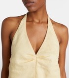 Staud Corso halterneck linen top